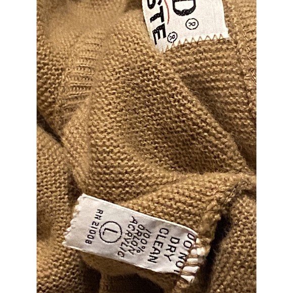 Vintage 80s Lacoste Izod V Neck Sweater Mens L Alligator Logo USA Made - ILGWU - Picture 10 of 12